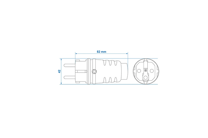 Schuko ProPlus 373570 støpsel med jordkontakt 16A 230V