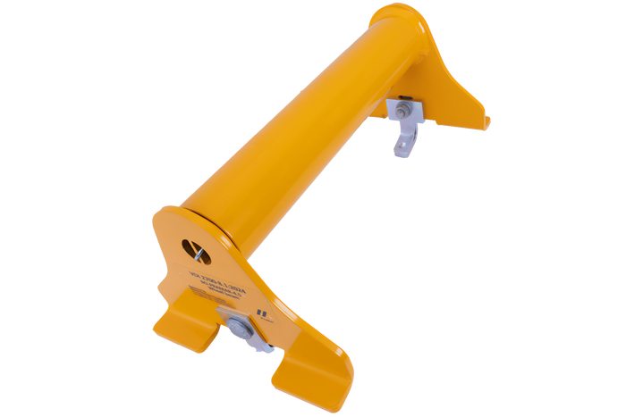 PRAMAR Radstopper VDI 2700 gul universal hjulklodde for bergingsbil