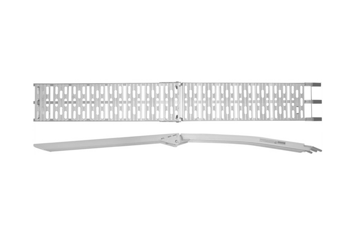 UNITRAILER ALR003 sammenleggbar rampe aluminiumsrampe for tilhenger 221 cm 340 kg med belte og støtte
