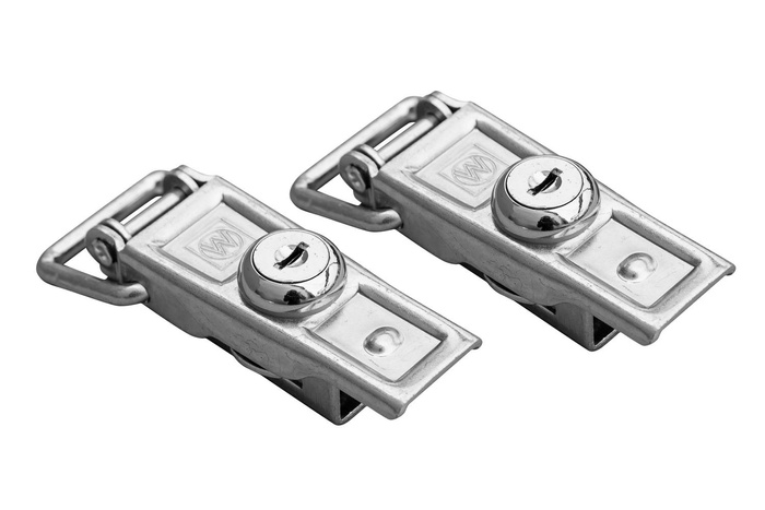 Sett med to WINTERHOFF BVS 60-1 tilhengerkroker for låsing av tilhengersiden med nøkkel