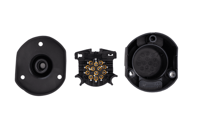 13-polet stikkontakt gummideksel UNITRAILER