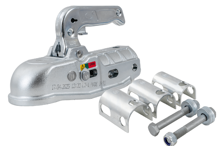 STEELPRESS BC-3000C-00-00+Z2 kulekobling for 3000 kg tilhenger med 35-50 mm rørdrag, støpejern