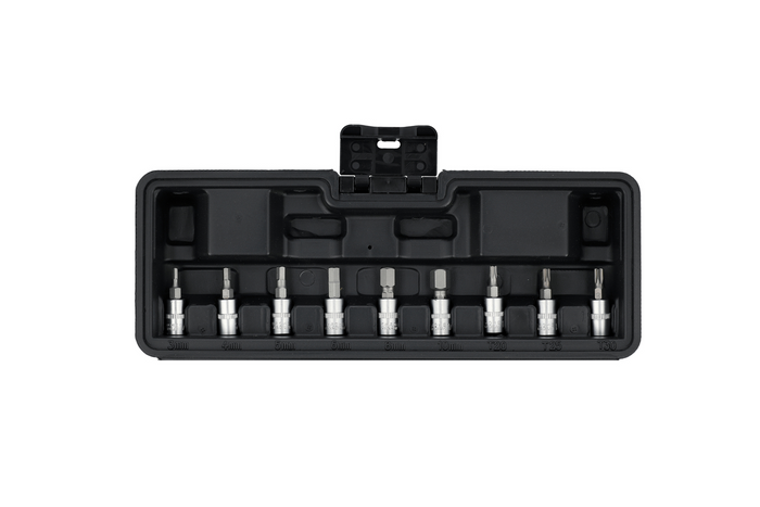 YATO 1/4" 5–25 Nm momentnøkkelsett, 11 deler
