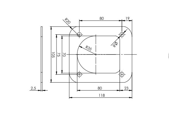 STEELPRESS PW-01 gulvholderskive, forsterkningsplate for sikring av tilhengerlasten