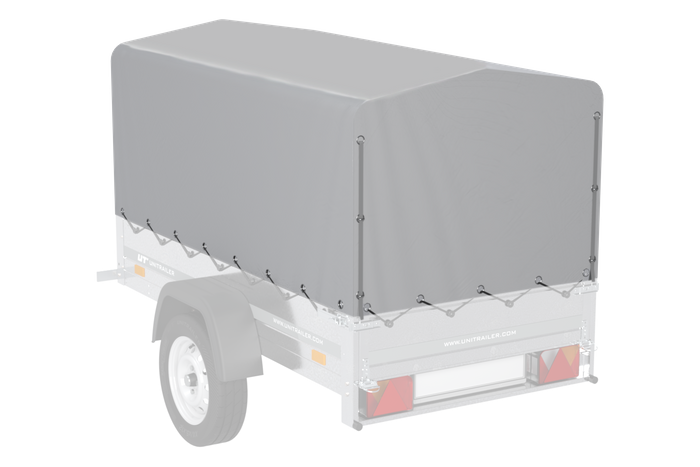 Rammedeksel h-800 UNITRAILER presenning for tilhenger 200x106cm HAGE 200 KIPP