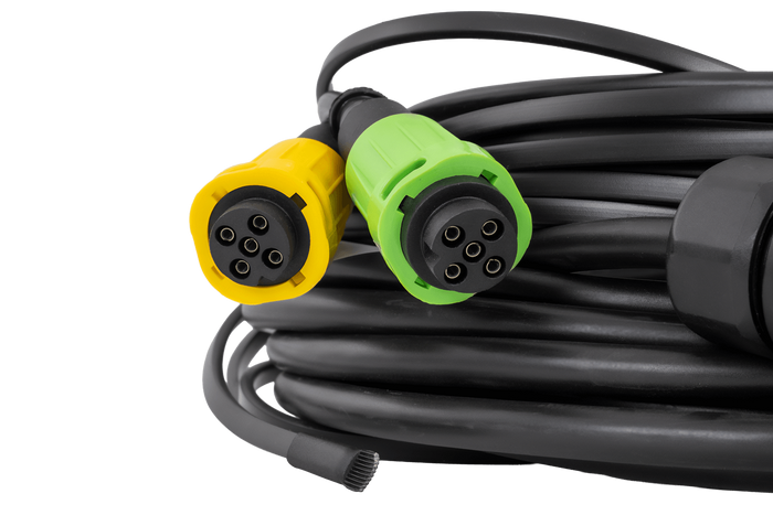 MANTES elektrisk installasjon, båthengerledningsnett 9,57m, 13PIN-plugg, 2x 5PIN-bajonetter
