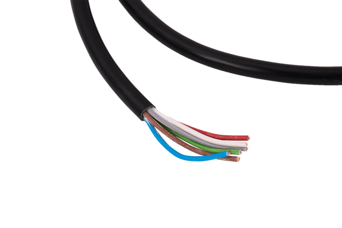 FRISTOM 6-PIN høyre bajonettplugg for tilhenger, grønn, med 1 m kabel