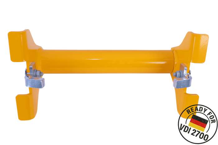 PRAMAR Radstopper VDI 2700 gul universal hjulklodde for bergingsbil