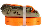 Sett med fire UNITRAILER 8m/25mm/1t oransje transportbelter med strammer