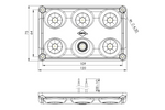 HORPOL LWD2157/CZ LED 900lm svart billampe med bryter og rød diode