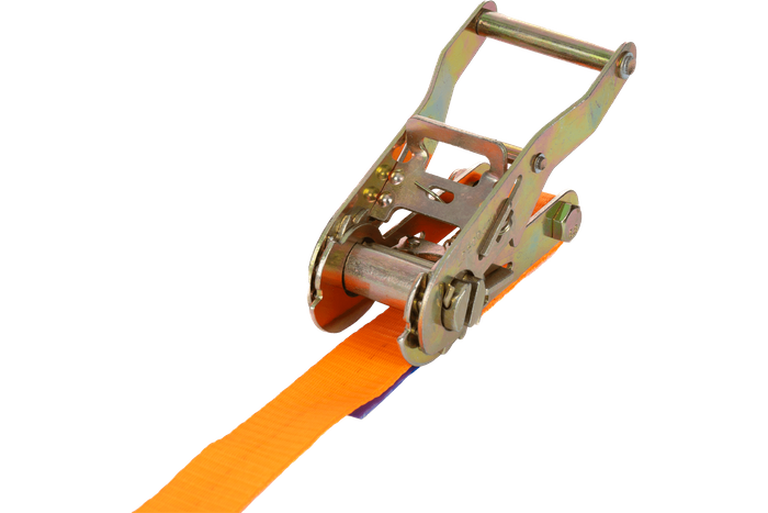 Sett med fire UNITRAILER 12m/25mm/1t oransje transportbelter med strammer
