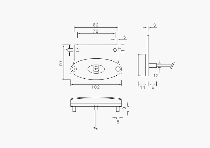 Sett med to ASPÖCK FLATPOINT II LED-markeringslamper, oransje, universal, med brakett