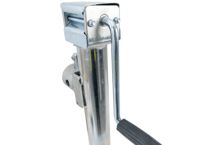 Uttrekkbar støtte med UNITRAILER TJ5002+TJ5002A adapter for 1300 kg flatbed-tilhenger 560–940 mm