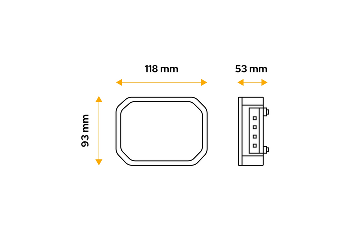 TT-TEKNOLOGI TT.12018L+TT.12018P LED-baklys 4 funksjoner venstre+høyre