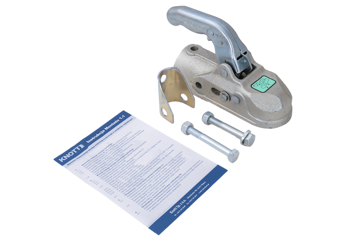 KNOTT K27-B kulekobling for 2700 kg tilhenger med 45 mm rørdrag, støpejern