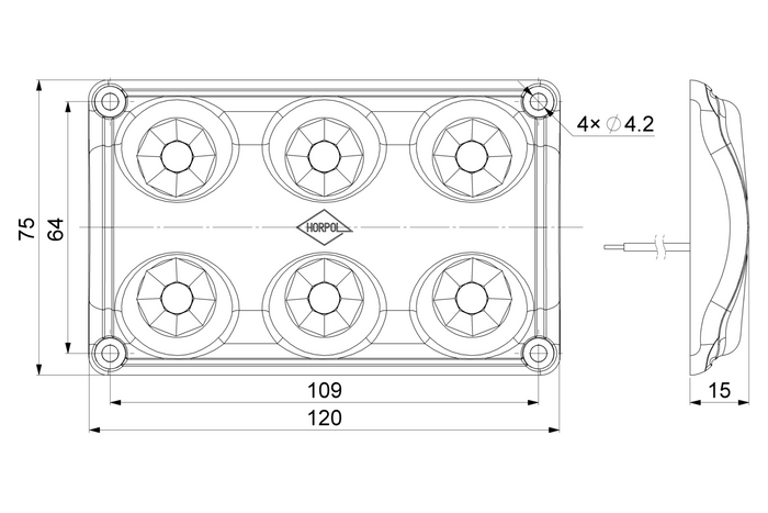 HORPOL LWD2154 LED 990 lm innvendig billampe