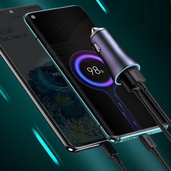 BASEUS Golden Pro 2xUSB 40W billadersett + USB-kabel