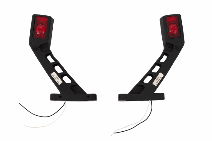 Sett med to TT TECHNOLOGY TT.12191 LED-markeringslamper, venstre + høyre, på en gummiarm