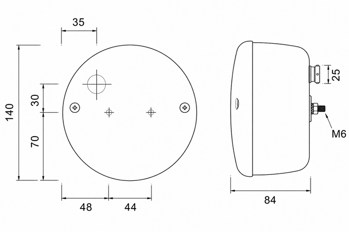 ASPÖCK LED tåkebaklykt bajonett 5-PIN universal