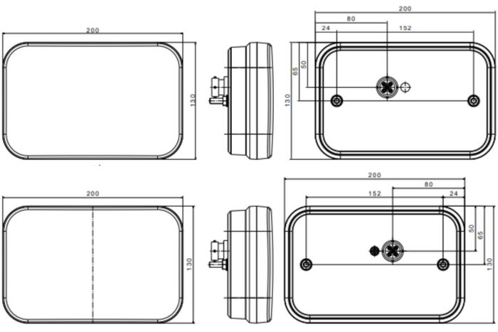 Baklys FRISTOM FT-270 LED 7 funksjoner venstre+høyre