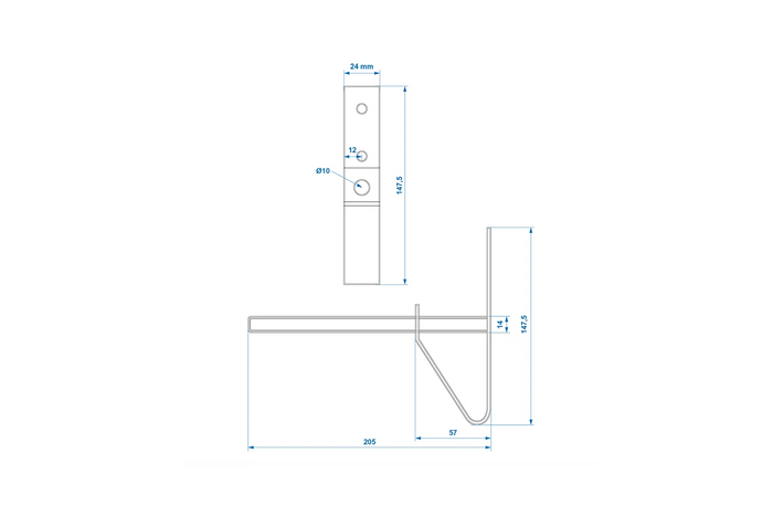Sett med to ProPlus 390050 hjuloppheng for veggmontering av dekkstativer