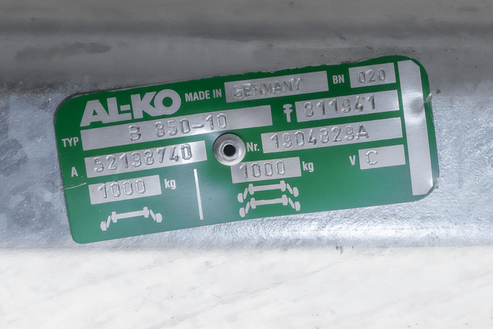 AL-KO COMPACT bremseaksel for tilhenger / bergingsbil 1000kg 1685mm 2180mm 5x112