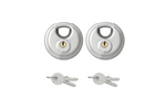 Sett med to ProPlus 341319S runde hengelåser, skivelåser, 70 mm