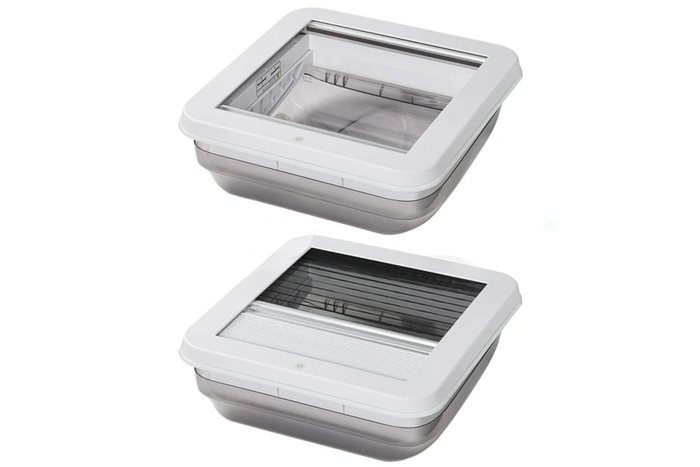 ProPlus 610905V01 takvindu til campingvogn med LED-belysning 400x400mm