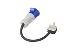 Adapter med CEE-plugg og UK-uttak UK ProPlus 373522DE-kabel 40 cm 16A 230V 