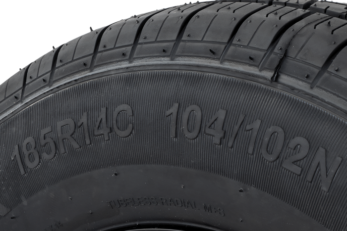 Forsterket tilhengerhjul KENDA DEKK 185/80 R14C 104/102N ALUMINIUM FELG STARCO sort 5,5Jx14"H2 5x112 ET:30