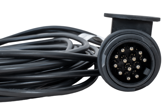 MANTES elektrisk installasjon, tilhenger trekkvogn sele, 5m, 13 PIN støpsel, 2x 5 PIN bajonetter