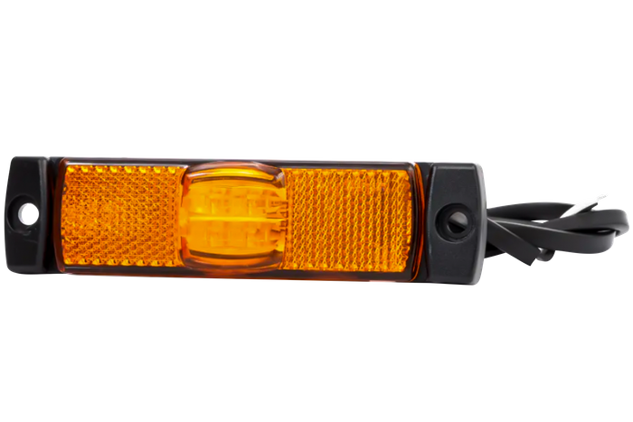 Gul LED-markeringslampe med 2x0,75 mm kabel