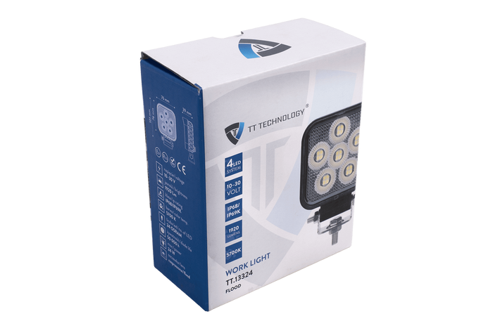 LED-arbeidslampereflektor TT TECHNOLOGY SVART TT.13324 24xLED 1920lm firkantet