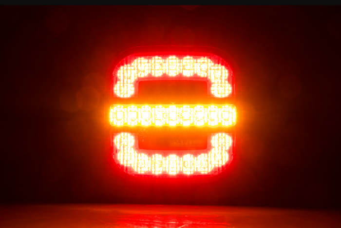 HORPOL ROCA LZD 2803 LED-baklykt 3 funksjoner universal med holder