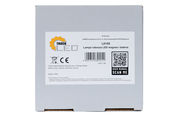 LED-arbeidslampe lastebil LED L0159 9xLED oppladbar magnet