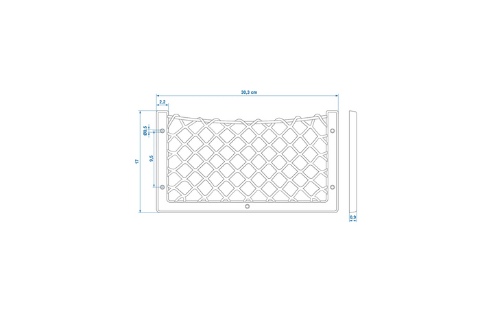 ProPlus 230072 Oppbevaringslomme for bagasjenett 302x169mm