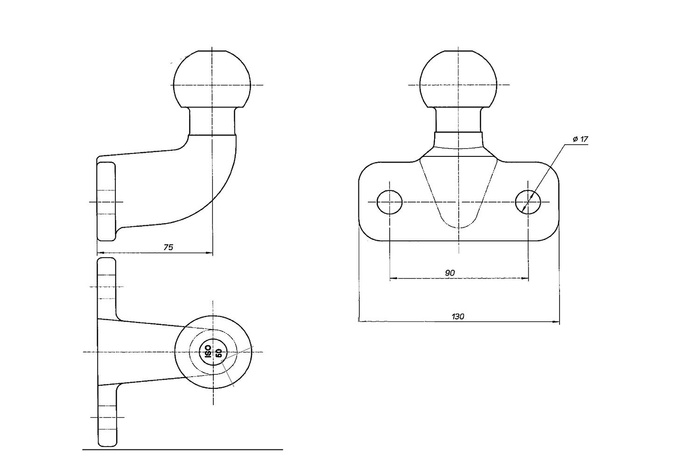 Kulen på tilhengerfestet tilhengerfeste AL-KO 2000kg sterk