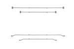Flat presenningsfeste for ProPlus-tilhenger 340918V01 justerbar 152–220 cm