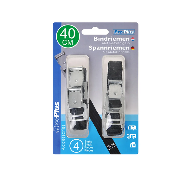 Sett med fire ProPlus 321285 sykkelmonteringsstropper, lengde 40 cm