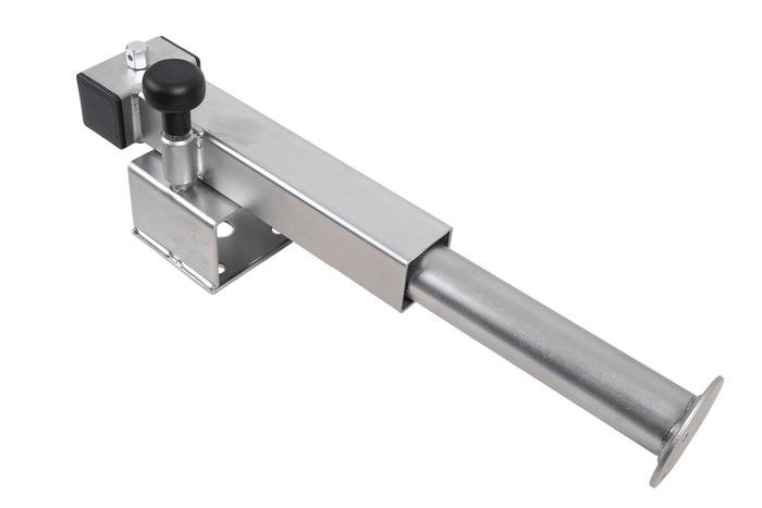 UNITRAILER JL2 uttrekkbar sveivstøtte for 1300 kg flatbed-tilhenger 410-645 mm
