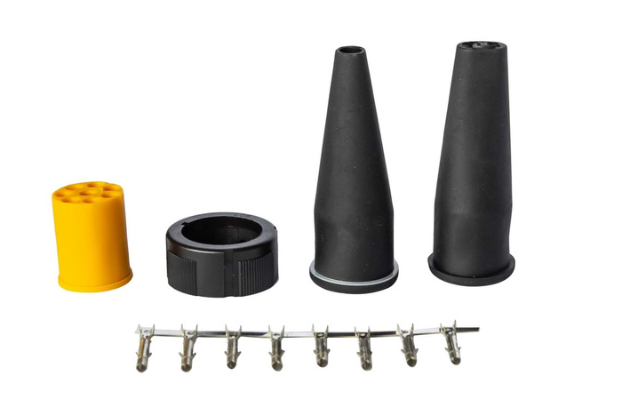 Sett: 2x ASPÖCK 8-PIN bajonettkontakt for 12V baklykter