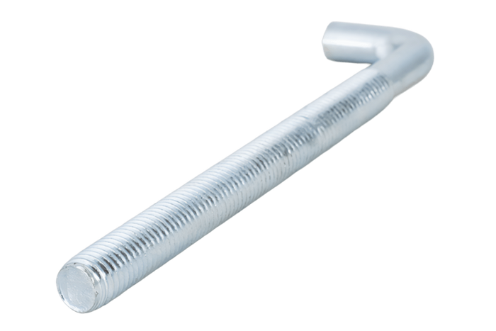 DROMET HP M8x120 konstruksjonskrok med vinklet ende (rett)