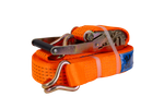 Sett med fire UNITRAILER 15m/50mm/5t oransje transportbelter med strammer