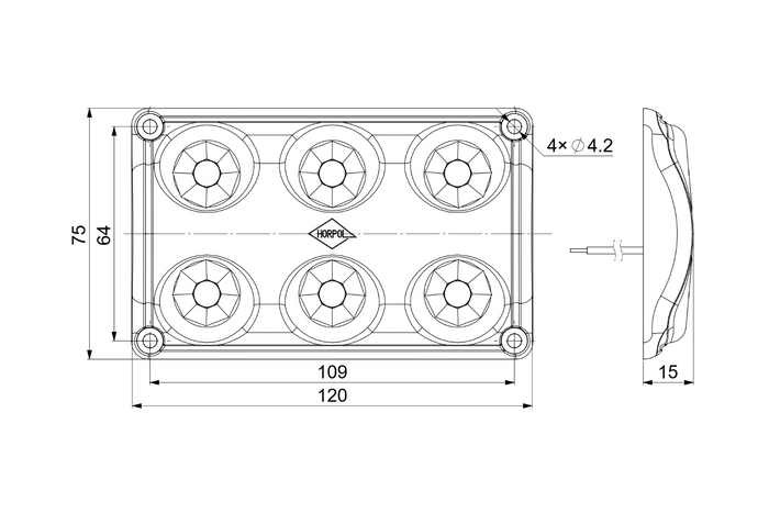 HORPOL LWD2864 LED 560 lm innvendig billampe