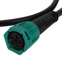 FRISTOM 6-PIN høyre bajonettplugg for tilhenger, grønn, med 1 m kabel
