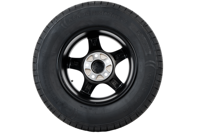 Forsterket tilhengerhjul KENDA DEKK 185/80 R14C 104/102N ALUMINIUM FELG STARCO sort 5,5Jx14"H2 5x112 ET:30