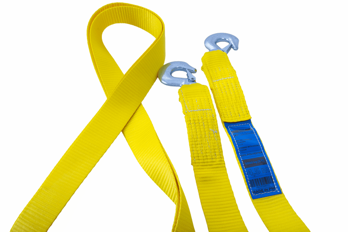 Slepetau med kroker UNITRAILER slepestropp 4,5m/50mm/5t gul