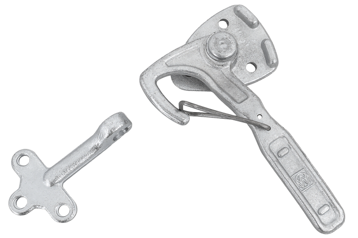 Venstre sidekobling med WINTERHOFF WV 10-L + WVG 10-A feste, komplett tilhengersidelukking