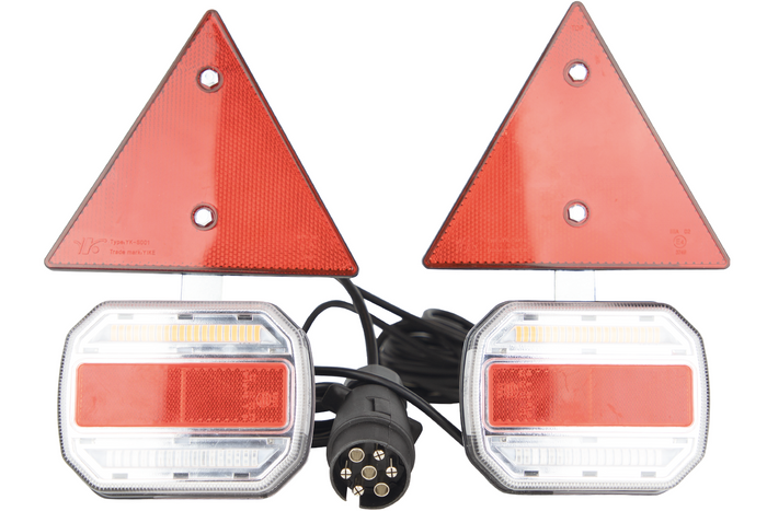 Multifunksjonell LED-baklykt TT.12019T, sett med 2 lamper - TT Technology