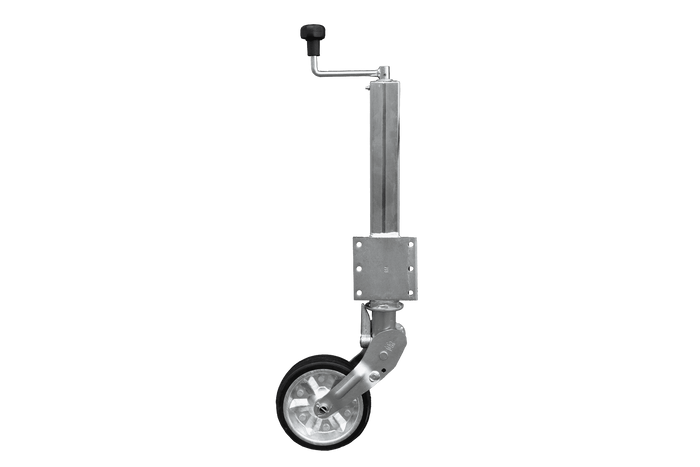 UNITRAILER automatisk støttehjul med håndtak 400 kg 60 mm 470-785 mm
